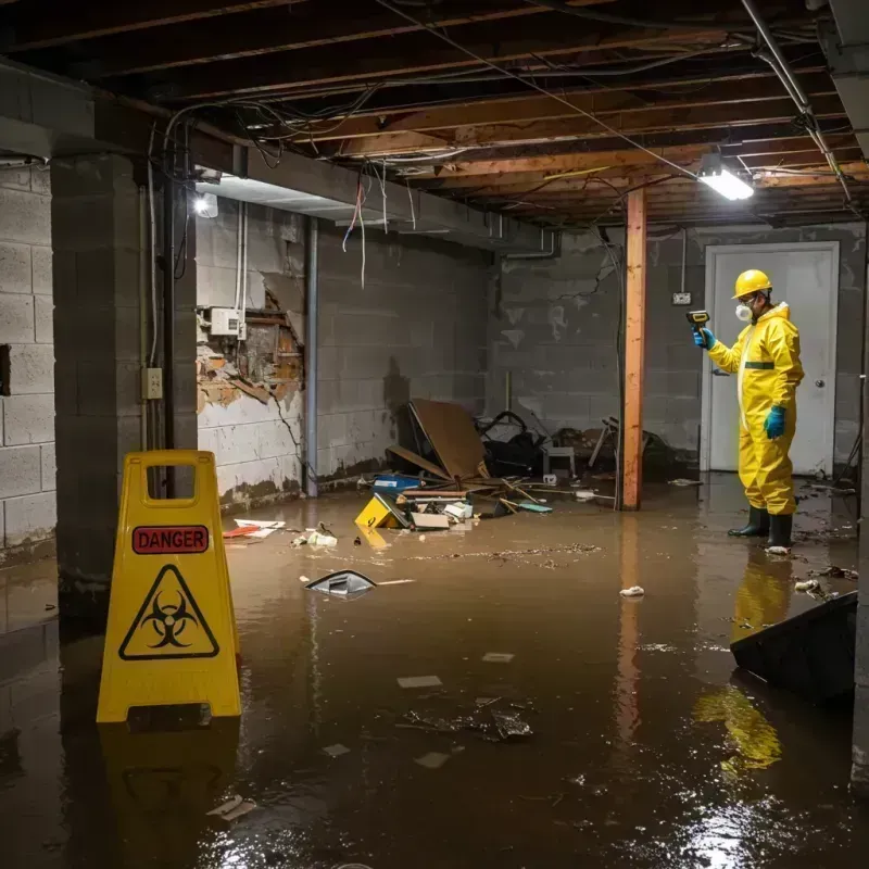 Flooded Basement Electrical Hazard in Charleston, IL Property